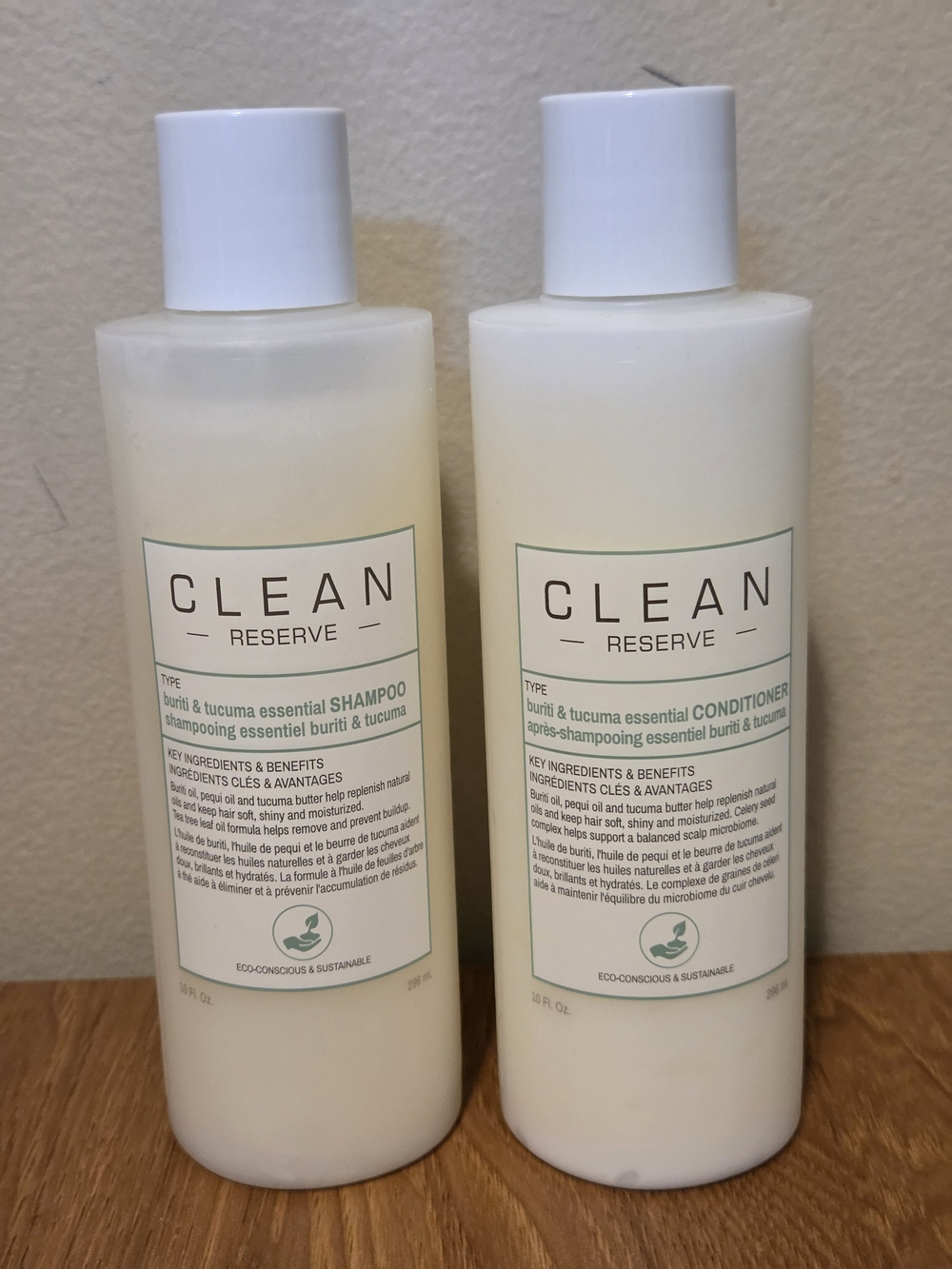 CLEAN Reserve Buriti & Tucuma Shampoo + Conditioner Set - NEW & FACTORY SEALED!